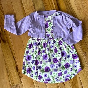Girls dress and sweater set